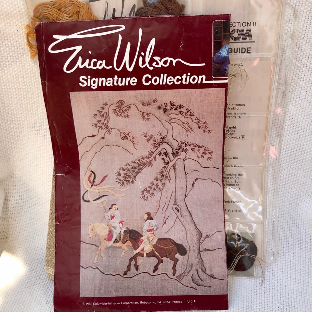 Erica Wilson Crewel embroidery Kit Vintage "Tribute Horse"